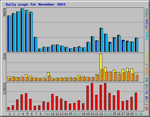 Daily usage for November 2024
