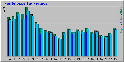 Hourly usage for May 2025